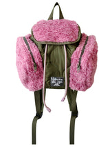 Colorblock Fur Backpack