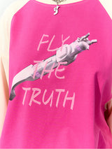 Pink & Beige Cutout Tee