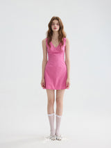 Hot Pink Corsage Mini Dress