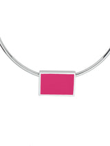 Pink Square Pendant Choker