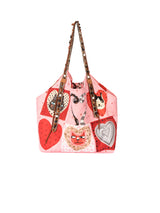 Pink Patchwork Big Shoulder Bag