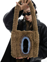 Two-Tone Fur Mini Shoulder Bag