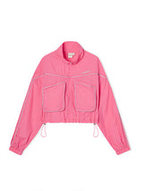 Pink Cropped Track Jacket