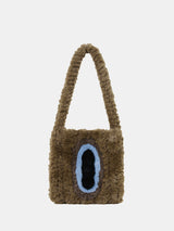 Two-Tone Fur Mini Shoulder Bag