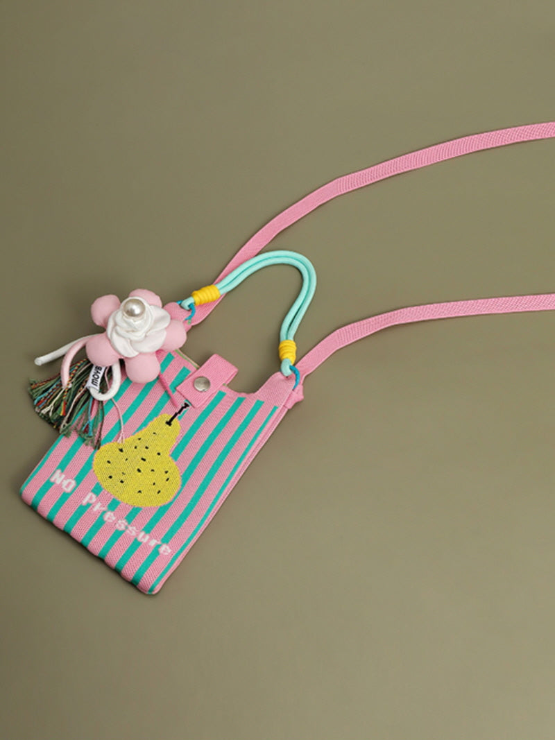 Peary Cute Striped Phone Bag