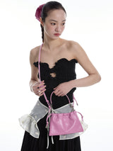 Orchid Pink Drawstring Bucket Bag