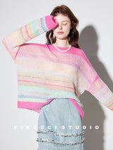 Oversized Gradient Knit Sweater