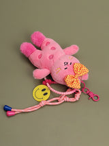 Pink Bunny Plush Keychain