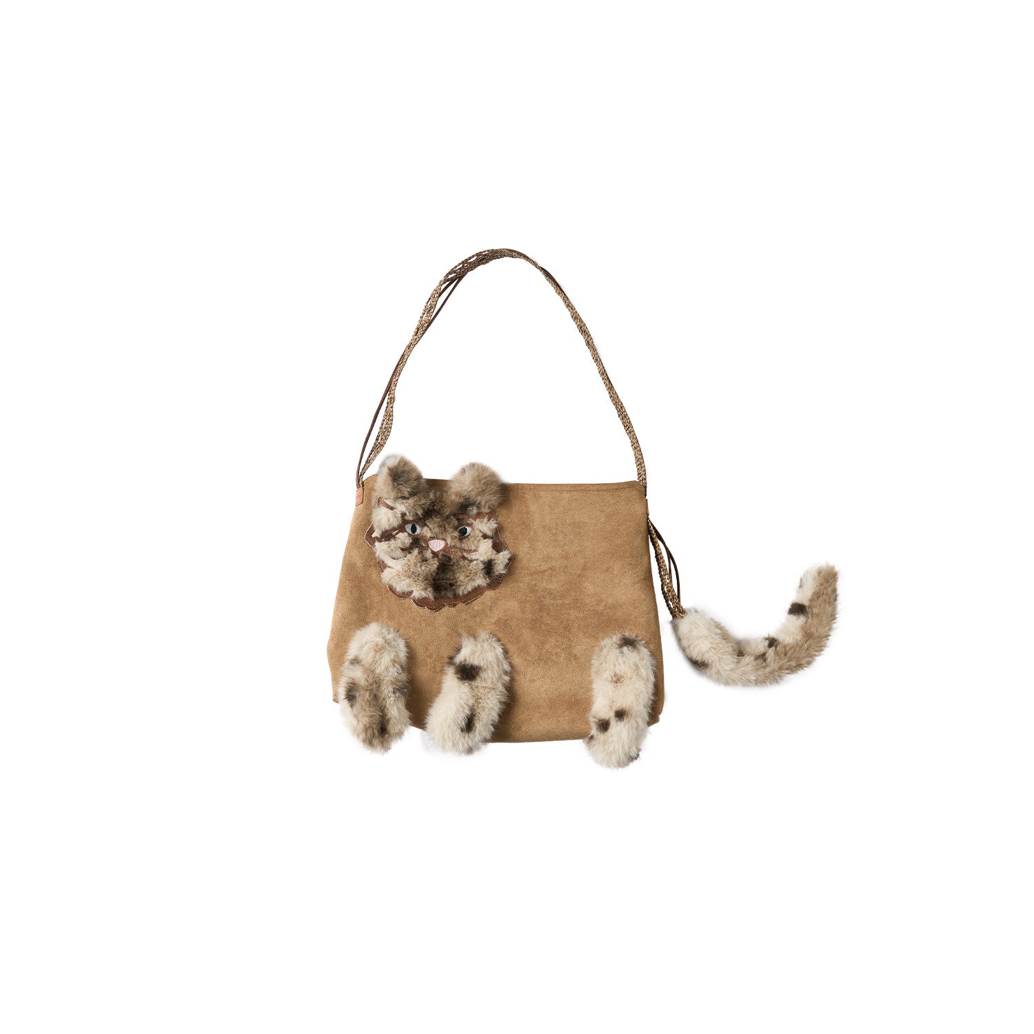 3D Cat Fur Shoulder Bag