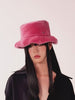Pink Wave Chic Faux Fur Bucket Hat